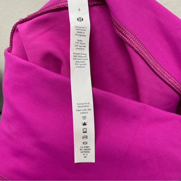 Lululemon Align™ High-Rise Short 6” - Hot Pink - Size 8 - Picture 3 of 4